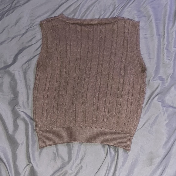 Tan Sweater Vest - Picture 2 of 2